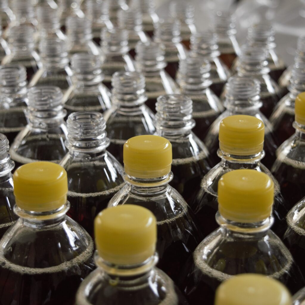 mass production of soda bottles